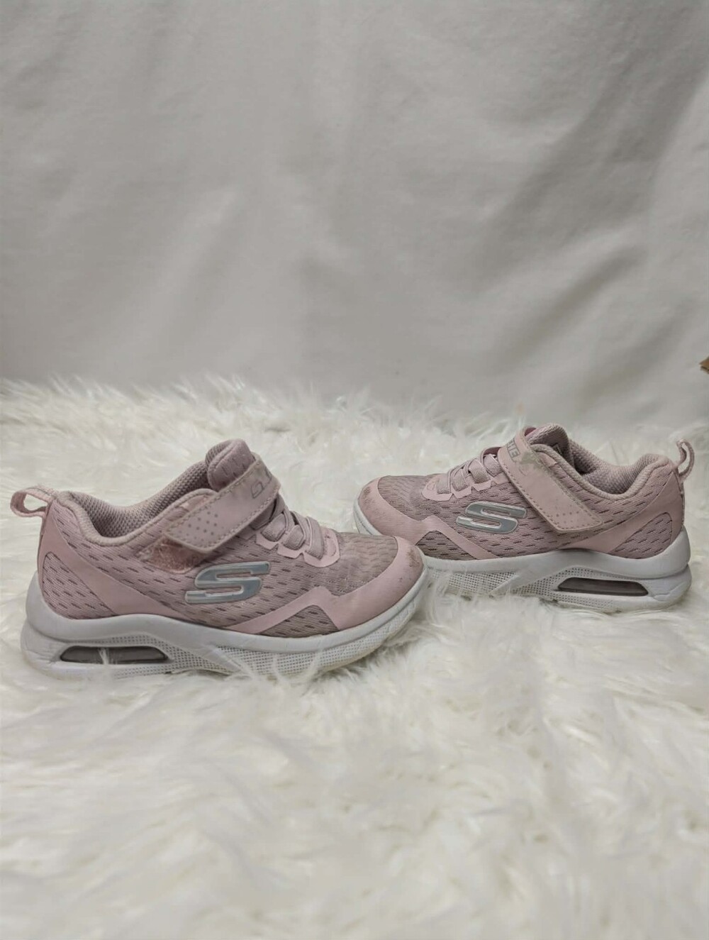 Skechers Girls' Pink Velcro Athletic Sneakers